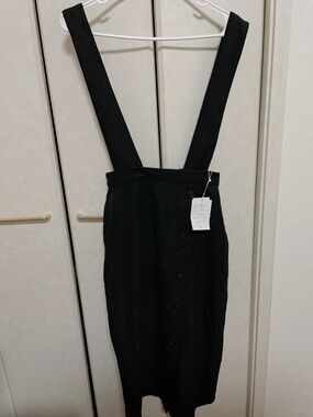 Black Strapless Suspender Pencil Dress